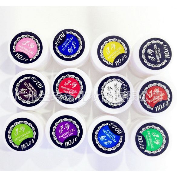 Sét gel vẽ Painting 12 màu và 24 màu