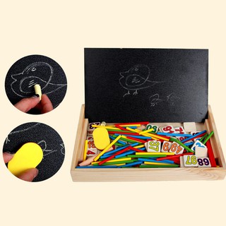 Bảng gỗ 2 mặt dạy bé học toán