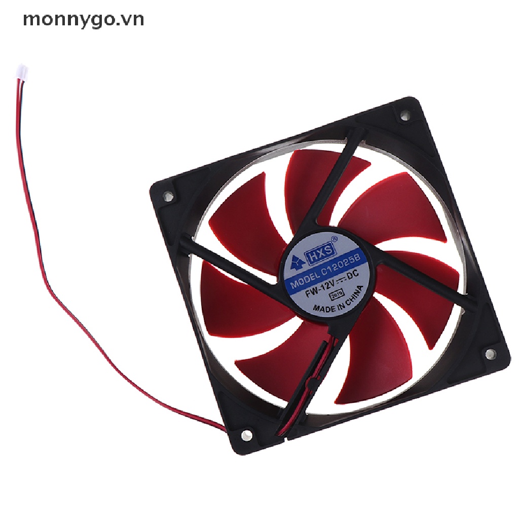 1 Chiếc Quạt Làm Mát Mini 120x120x25mm DC 12V 0.16A 2 Pin 7 Cánh