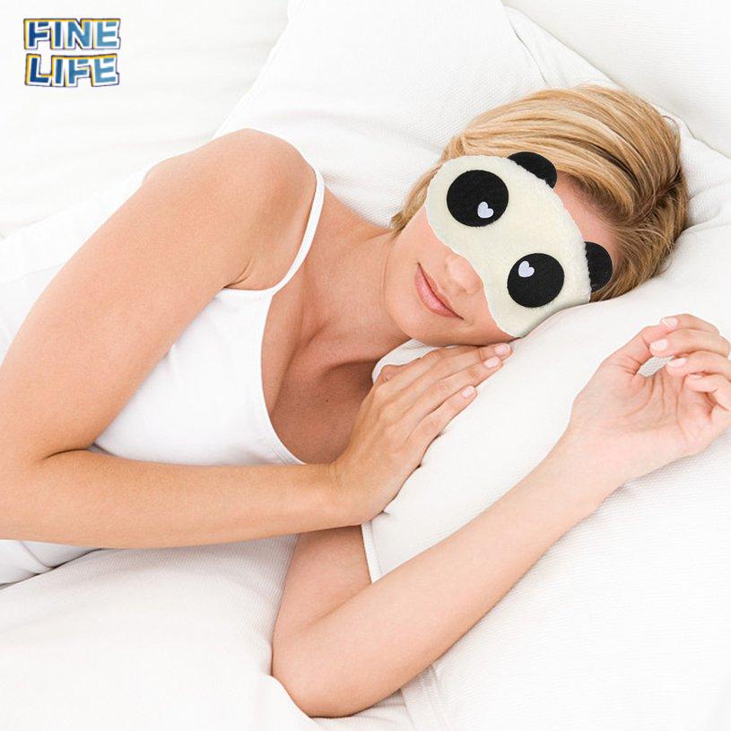 Miếng Che Mắt Ngủ Chất Liệu Cotton Mềm Hình Gấu Trúc Dễ Thương Ốp