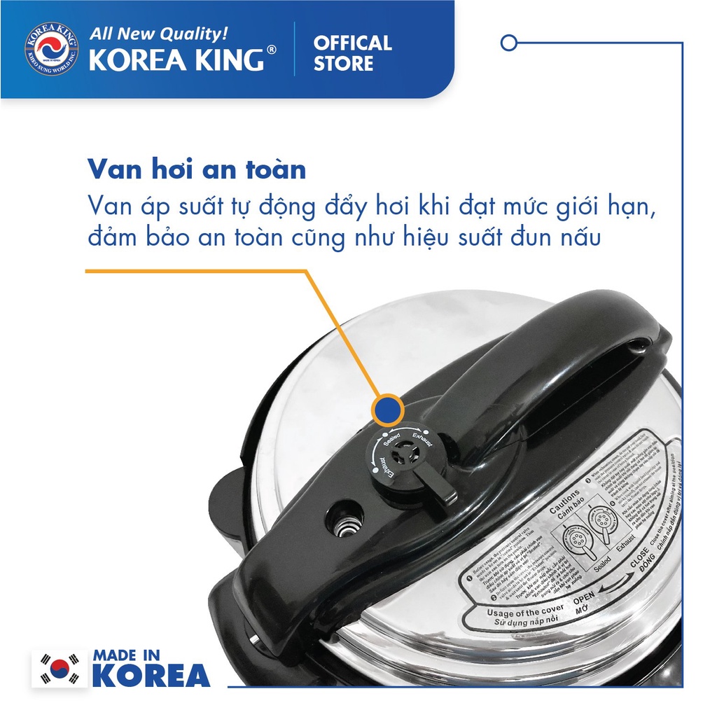 Nồi áp suất Korea King PEPC-60STSN Cao Cấp