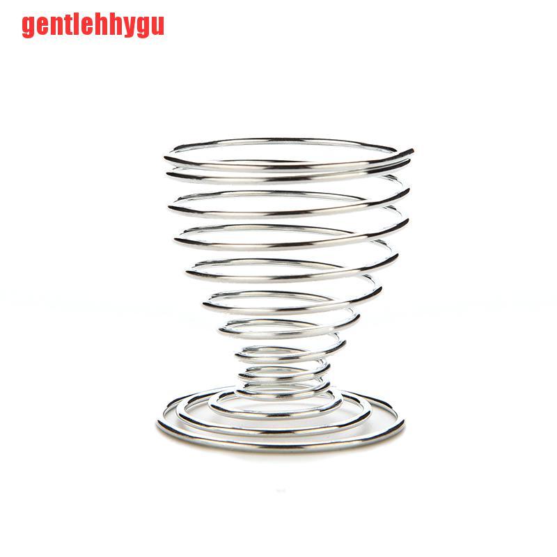 [gentlehhygu]Stainelss Steel Spring Wire Tray Egg Cup Boiled Eggs Holder Stand Storage 1PCS
