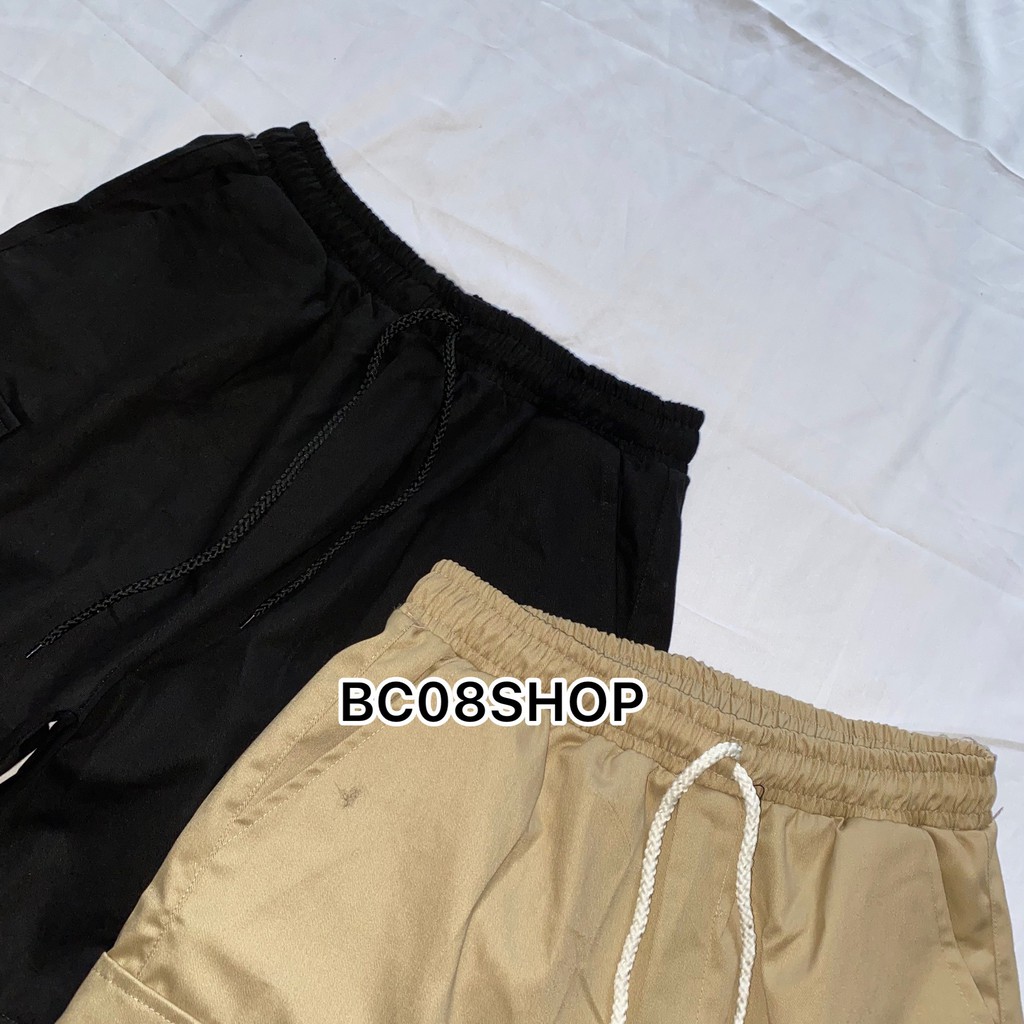 Quần Short Ngố Unisex chất vải kaki 2 màu Đen Be BC079 | BigBuy360 - bigbuy360.vn