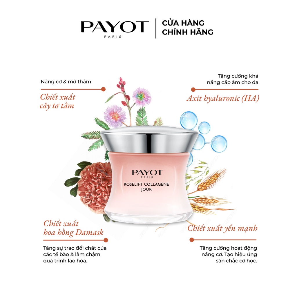 Kem dưỡng ngày chống lão hoá làm săn chắc và trẻ hoá da PAYOT ROSELIFT COLLAGENE JOUR LIFTING CREAM 50ml