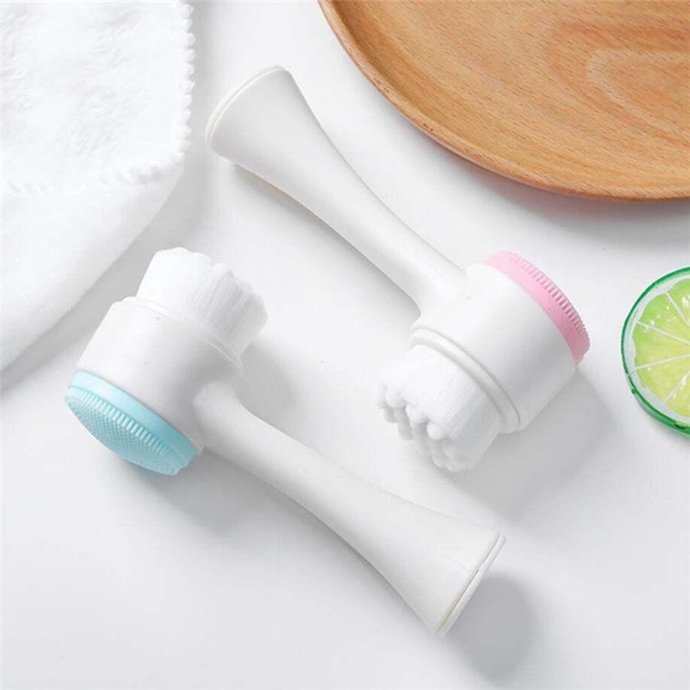 Bàn Chải Silicone 3D Hai Mặt Giúp Loại Bỏ Mụn Đầu Đen Và Làm Sạch Sâu Dịu Nhẹ