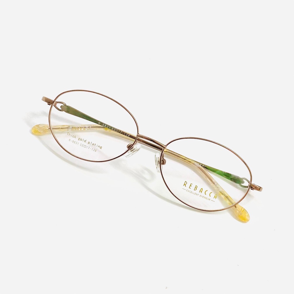 Gọng kính kim loại nữ TAMANHEYEWEAR mắt tròn thời trang cao cấp lắp mắt cận viễn loạn theo yêu cầu