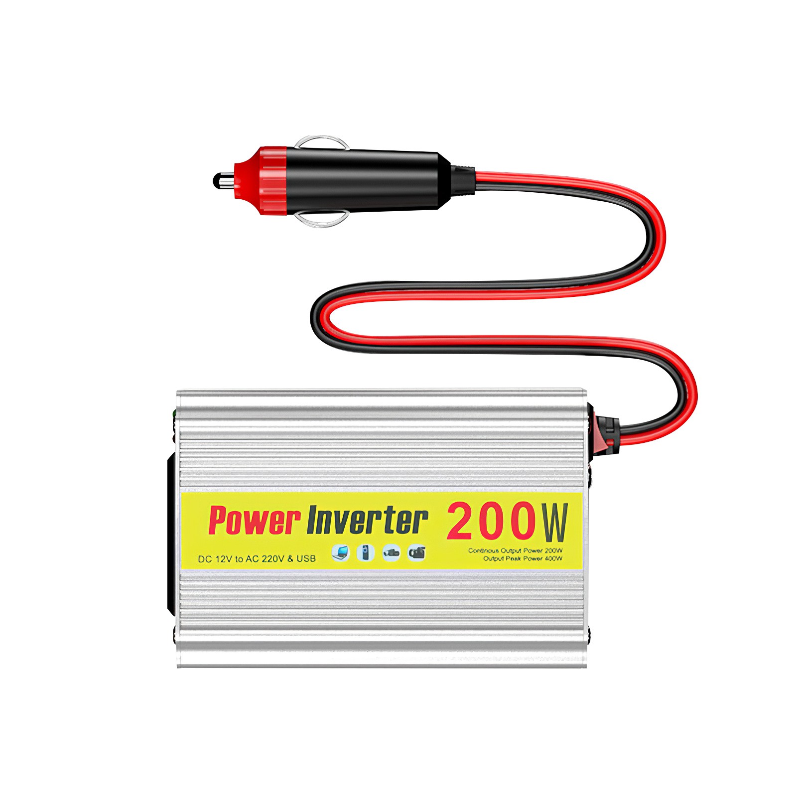 Bộ Biến Áp 200w 12v Sang 220v Cho Xe Hơi