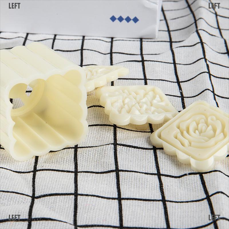 1 Set Khuôn Làm Bánh Trung Thu Dạng Nhấn Hình Hoa DIY