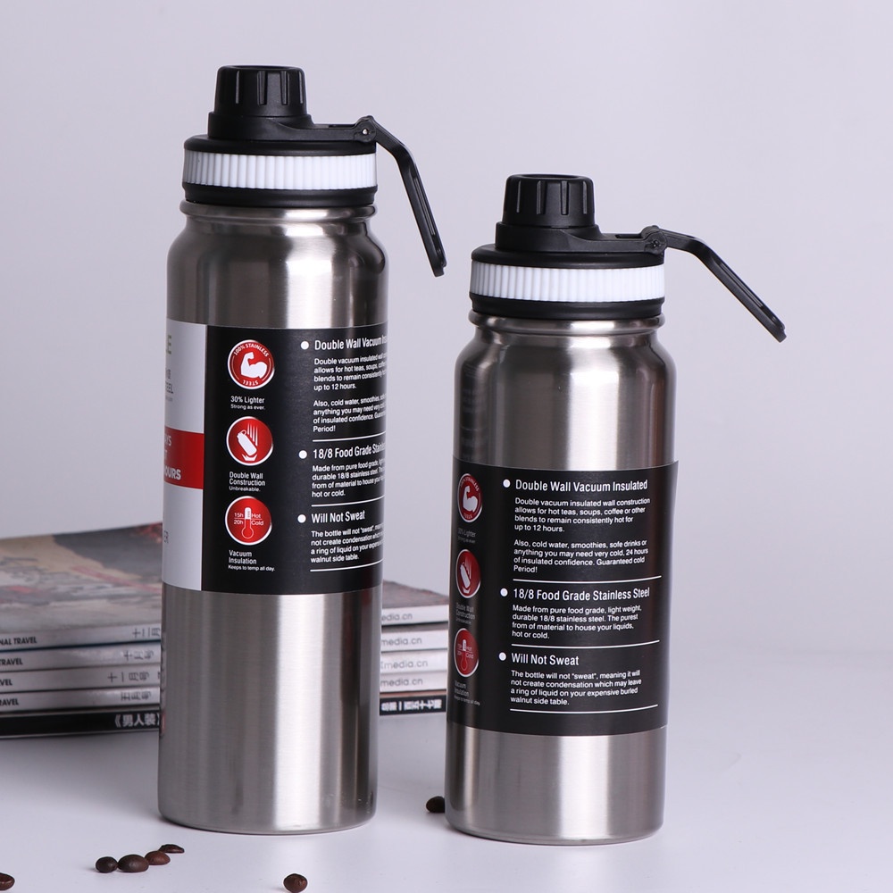 Hl Bình Nước Giữ Nhiệt Chống Sốc Dung Tích Lớn 1000Ml Bằng Thép Không Gỉ