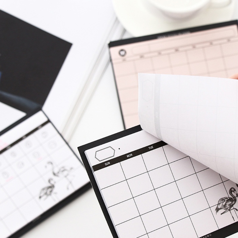 Bộ 30 Tờ Giấy Tự Dính Lên Kế Hoạch Hàng Tháng Để Bàn Tiện Dụng