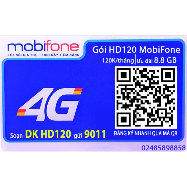 Gói cước 4G HD120 MobiFone (8.8GB/ 30 ngày)