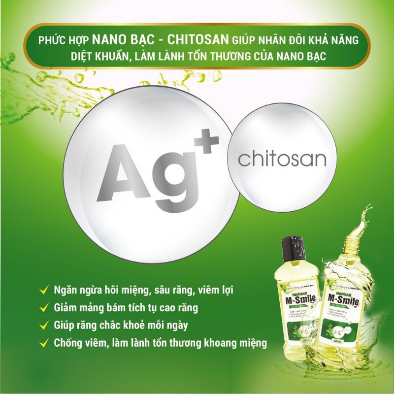 Combo 2 chai nước súc miệng M-Smile ngừa hôi miệng, sâu răng, viêm lợi - MSmile giúp răng chắc khỏe