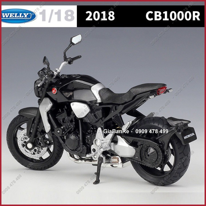 Xe Mô Hình Honda CB1000R - Tỉ Lệ 1:18 - Đen - Welly - 8811