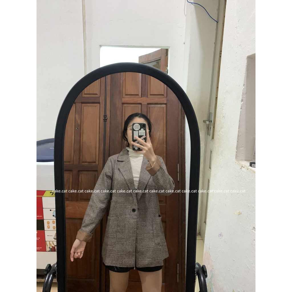 [CÓ SẴN] ÁO BLAZER DẠ 2 LỚP 1 CÚC (ảnh/video thật)