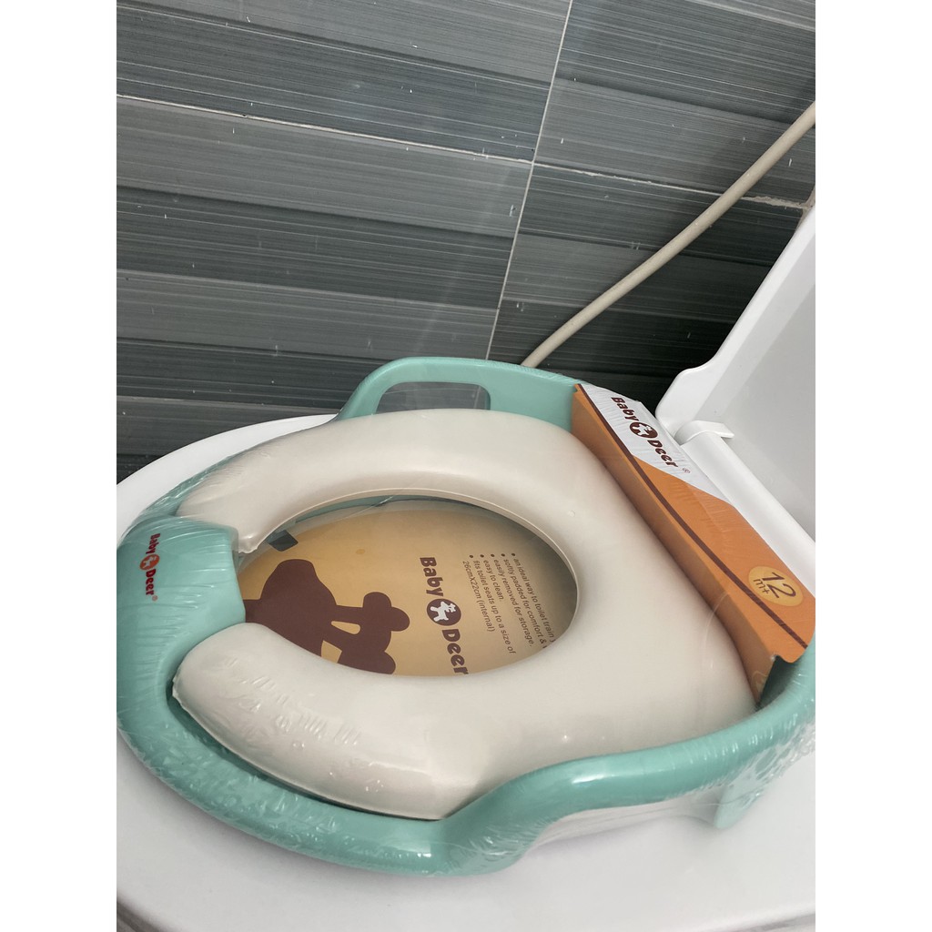 Bô trẻ em ,bệ thu nhỏ bồn cầu BABY DEER CÓ TAY VỊN CHO BÉ, BỆ TOILET, KỆ BỒN CẦU VỆ SINH CHO BÉ