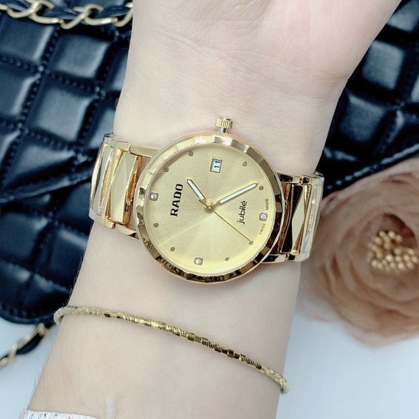 (Rado Unisex) Đồng hồ Nam (nữ) Rado dây thép không gỉ, không bay màu, bảo hành 12 tháng  - mtp.dongho