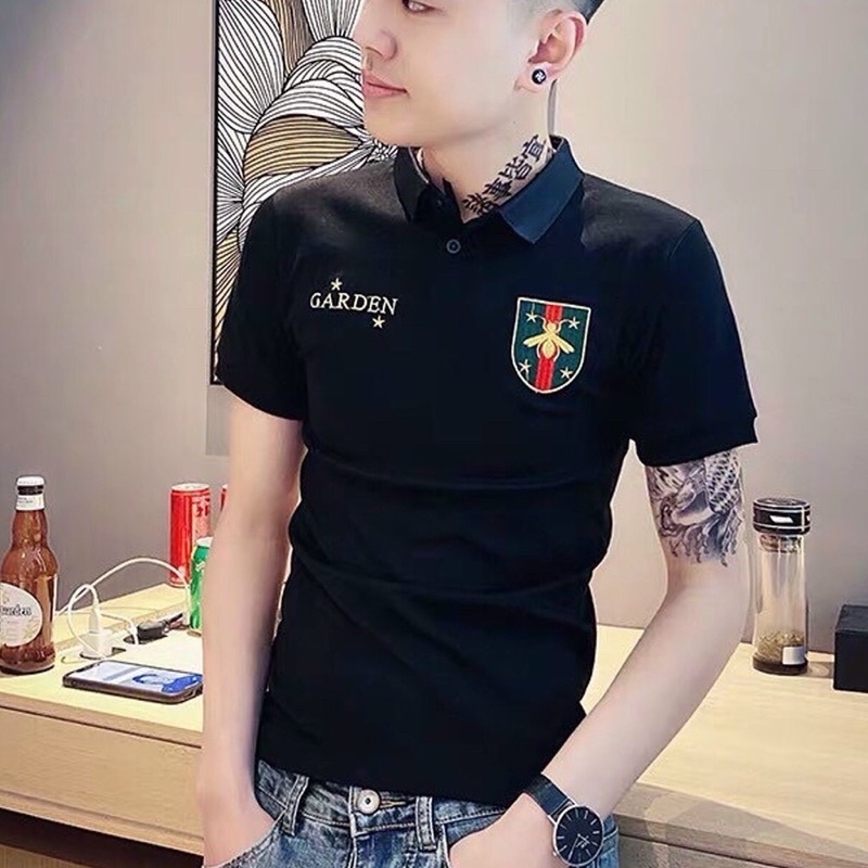 Áo thun nam cổ trụ ngắn tay Ms 14