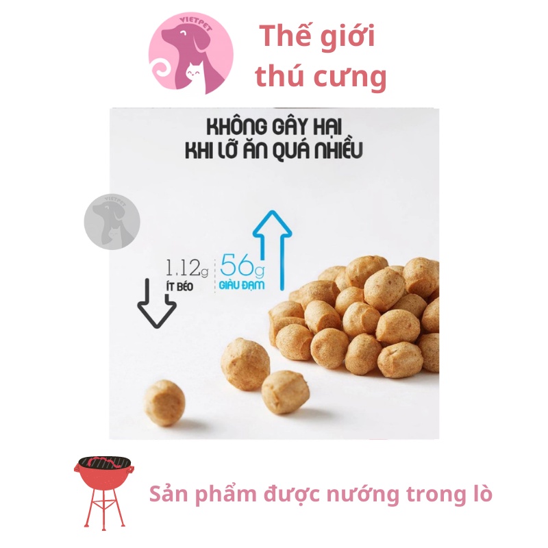 [Gói to] THỊT VIÊN NƯỚNG ĐÚT LÒ - Snack thưởng/ Đồ ăn vặt cho chó mèo Bowwow (Nhập khẩu Hàn Quốc)