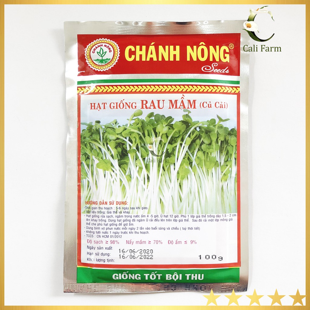 Hạt giống Rau Mầm ( Củ Cải Trắng ) 100g