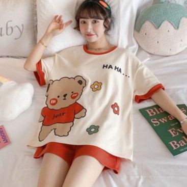 [Mã 44FASHIONSALE1 giảm 10K đơn 50K] Bộ ngủ nữ mặc nhà mùa hè chất cotton hàng loại đẹp loại 1 - 𝐁𝐋𝟒𝟔