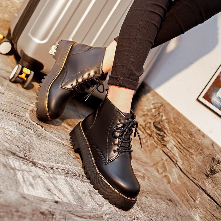 Giày bốt nữ cổ lửng, Bốt nữ thấp cổ hot trend phong cách Hàn Quốc | BigBuy360 - bigbuy360.vn