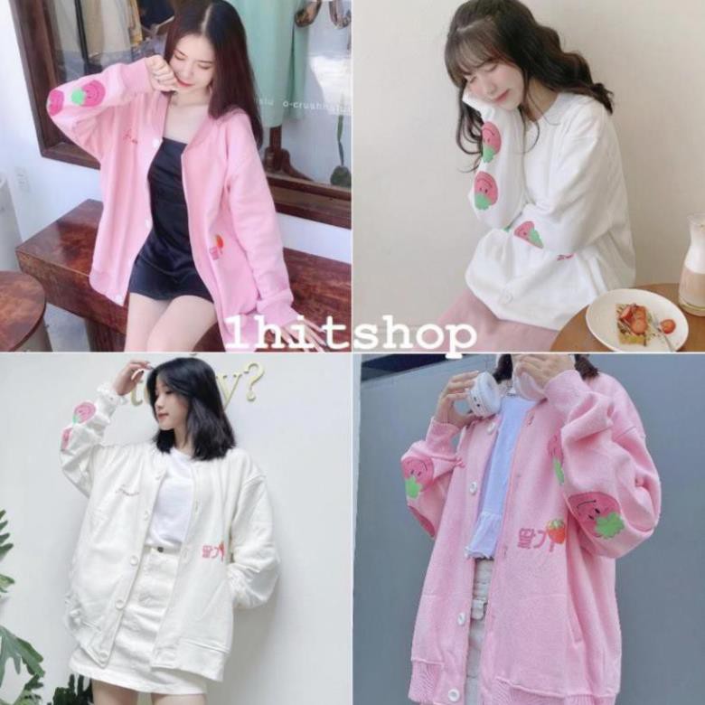 Áo Cardigan TRÁI DÂU CUTE Unisex | BigBuy360 - bigbuy360.vn