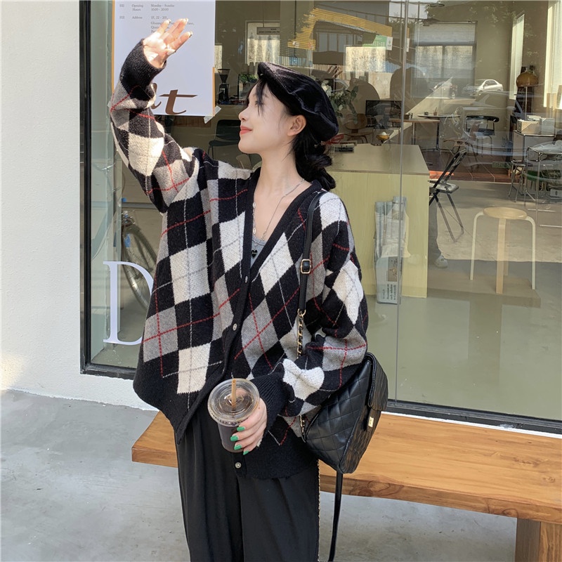 [Hàng Quảng Châu]Áo Len Cardigan Nữ Thu Đông Nhiều Mẫu