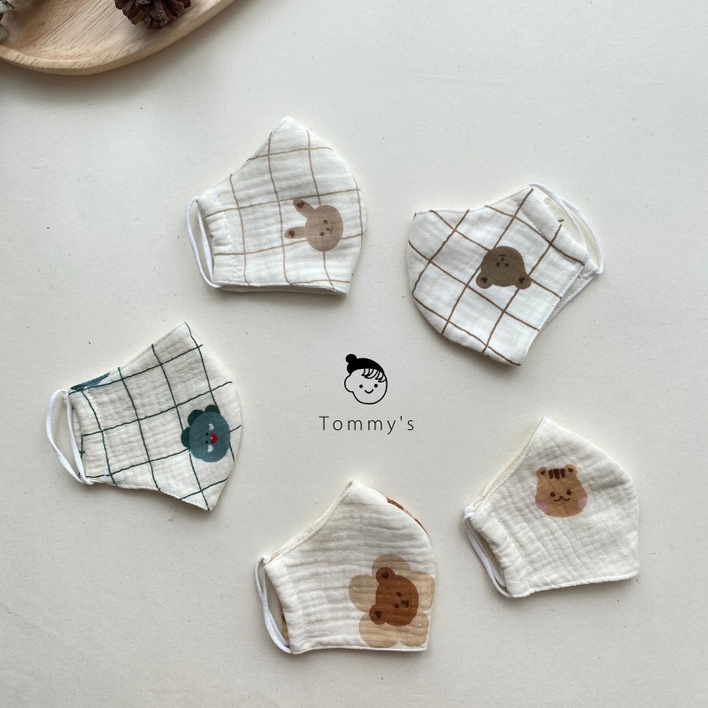 Khẩu Trang Xô Muslin Organic 2 Lớp Cao Cấp Cho Bé Mềm Mại An Toàn TOMMY HOUSE