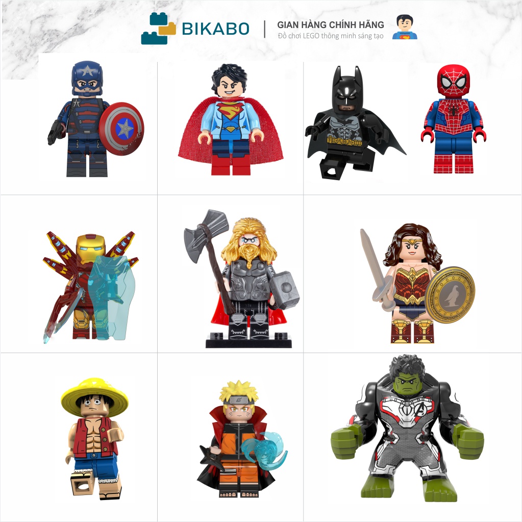 Lego marvel avengers, đồ chơi lego siêu anh hùng, BIKABO
