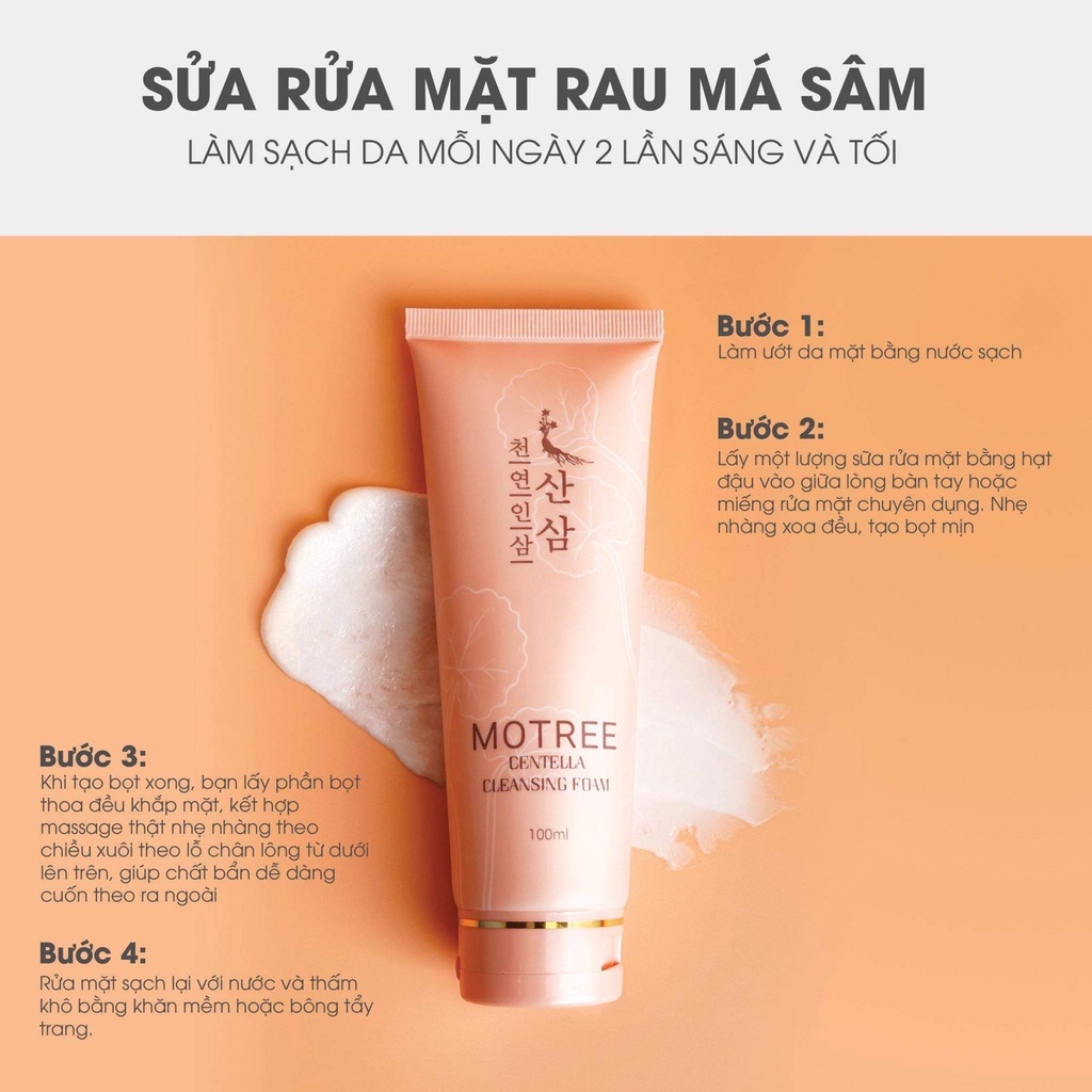 Sữa rửa mặt motree - SỮA RỬA MẶT RAU MÁ SÂM