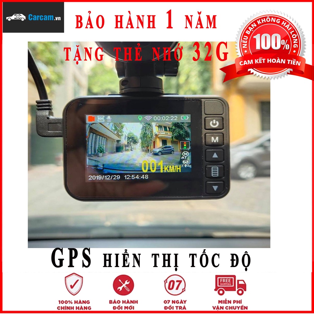 [ CHÍNH HÃNG] Camera Hành Trình Ô TÔ W8s Carcam Wifi GPS Nhận Diện Biển Báo Tặng Thẻ Nhớ 32 GB