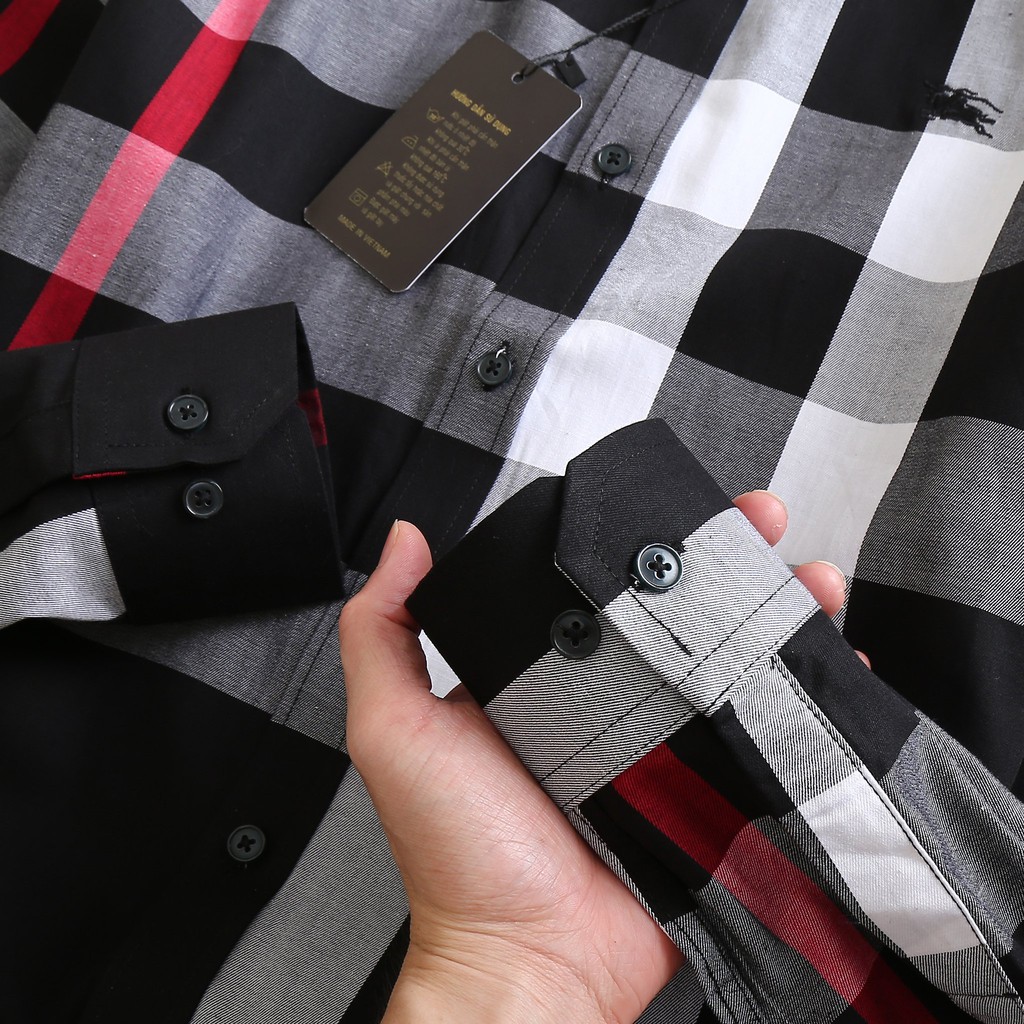 Áo sơ mi nam tay dài caro BBR BIGSIZE &lt; 130kg