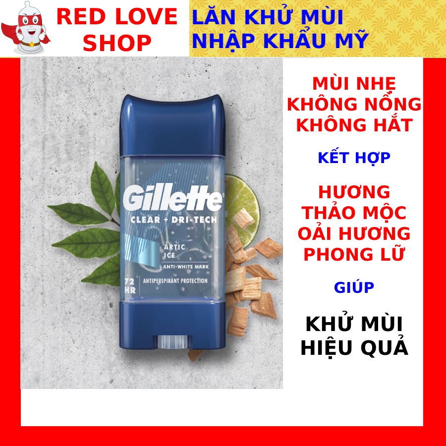 Lăn khử mùi cơ thể nam Gillette USA ✅ MÁT LẠNH #lankhumuinam