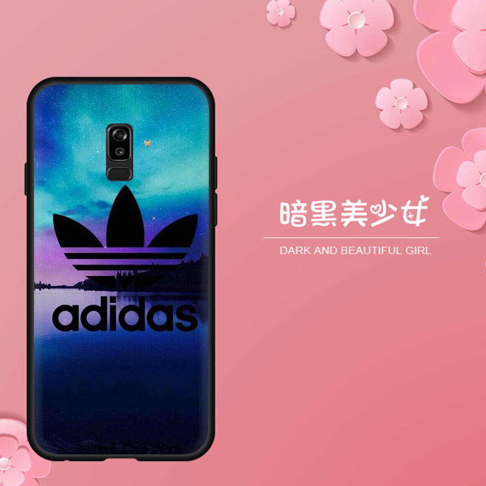 Ốp Điện Thoại Tpu Mềm Chống Rơi Màu Đen In Logo Adidas Cho Samsung J7 Prime J7 J730 J7 Core J7 Pro J8 2018