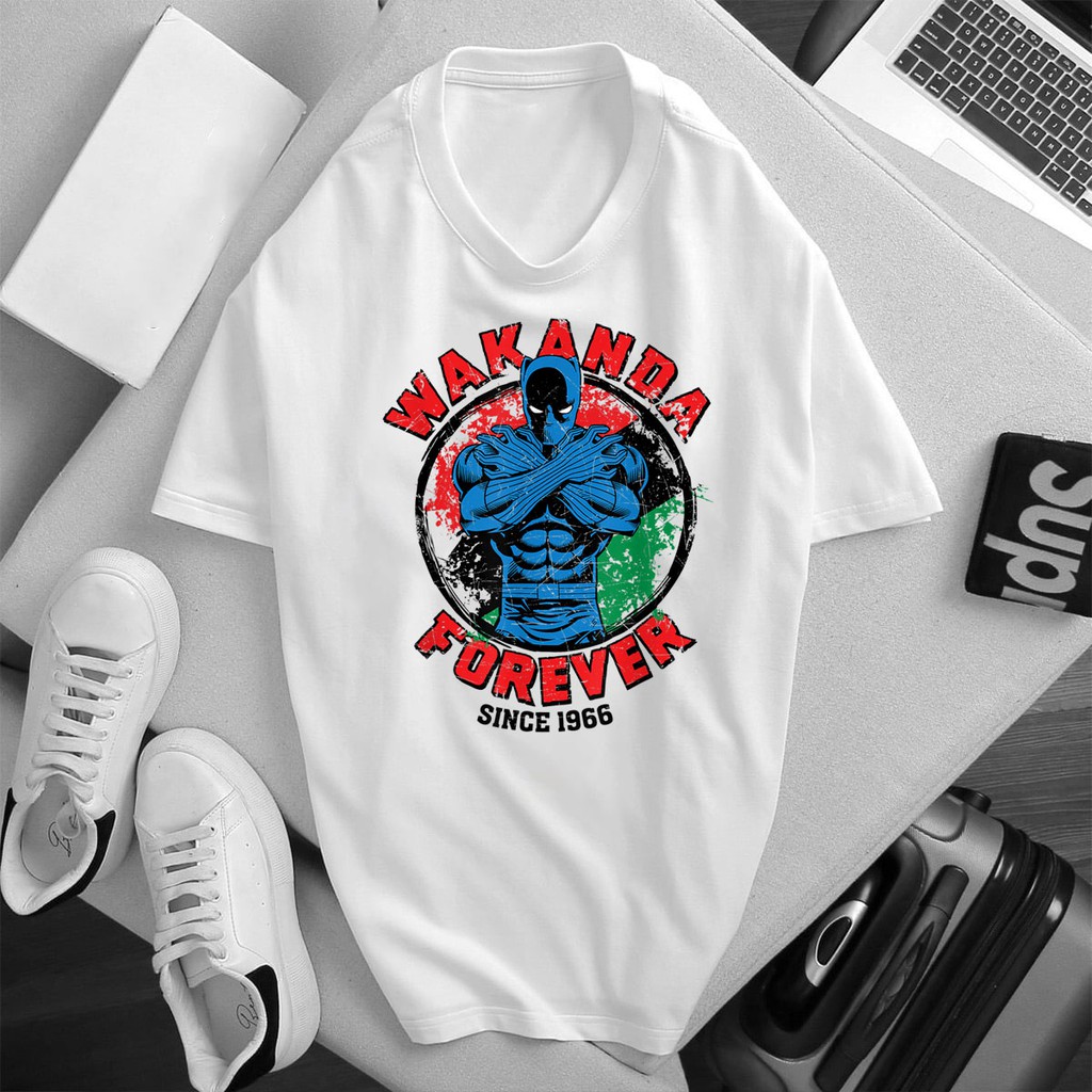 ÁO THUN UNISEX CỔ TRÒN TAY NGẮN MARVEL BÁO ĐEN BLACK PANTHER IN HÌNH CỰC NGẦU GIÁ RẺ CỰC SHOCK CÓ SIZE TRẺ EM - 529