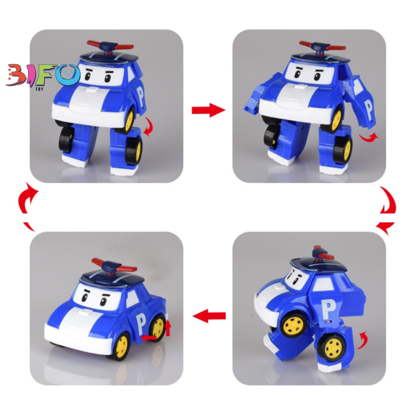Đồ chơi biến hình biệt đội xe robocar Poli 2 trong 1