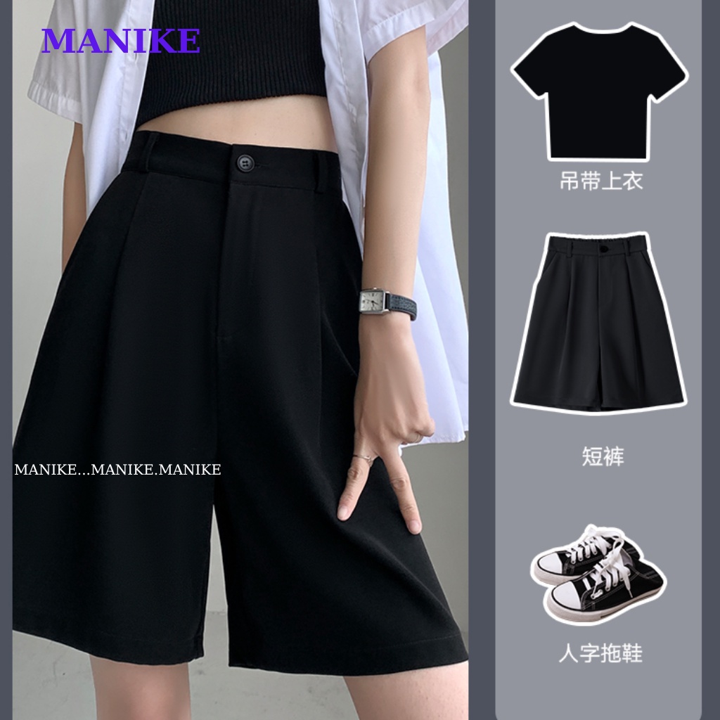 Quần Short Nữ Bigsize Manike,Quần Đùi Ống Rộng Lưng Cao Chun Sau Big_Size 75kg