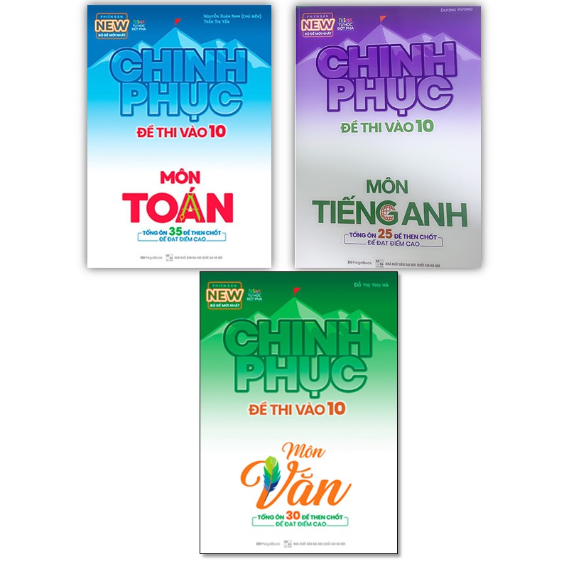 Sách - Combo 3 cuốn Chinh Phục Đề Thi Vào 10 Toán Văn Anh ( MG )