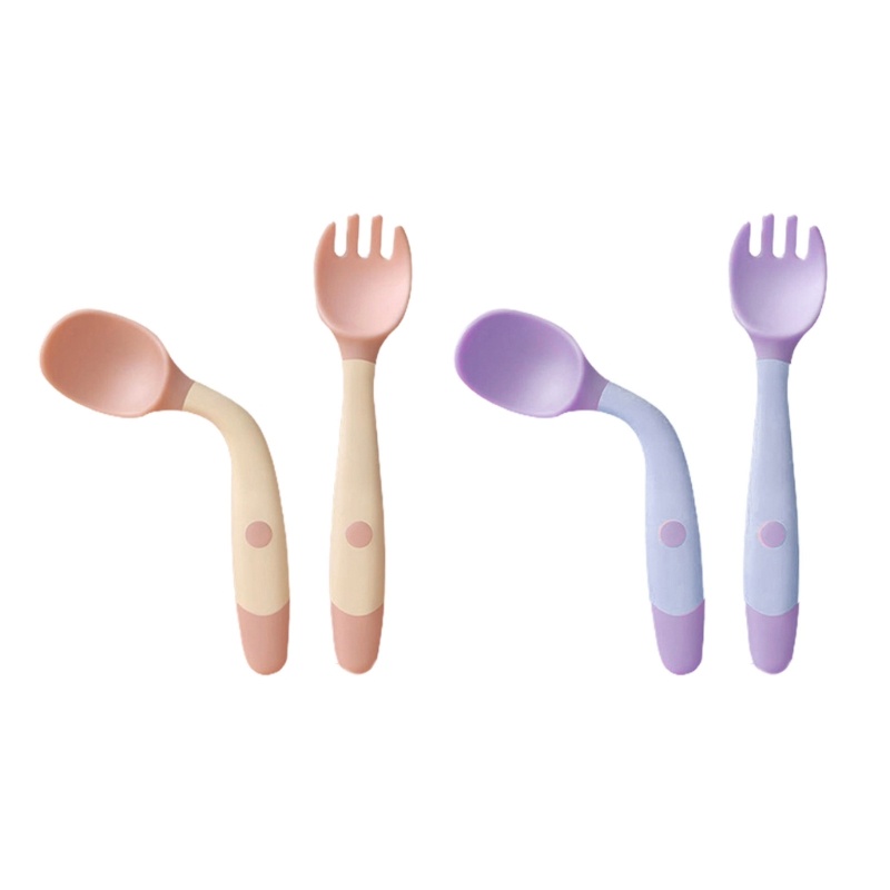 Bộ Muỗng Nĩa Mềm Tập Ăn Dành Cho Bé