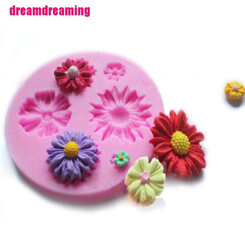 Khuôn Làm Bánh Handmade Hình Bông Hoa 3d Bằng Silicone