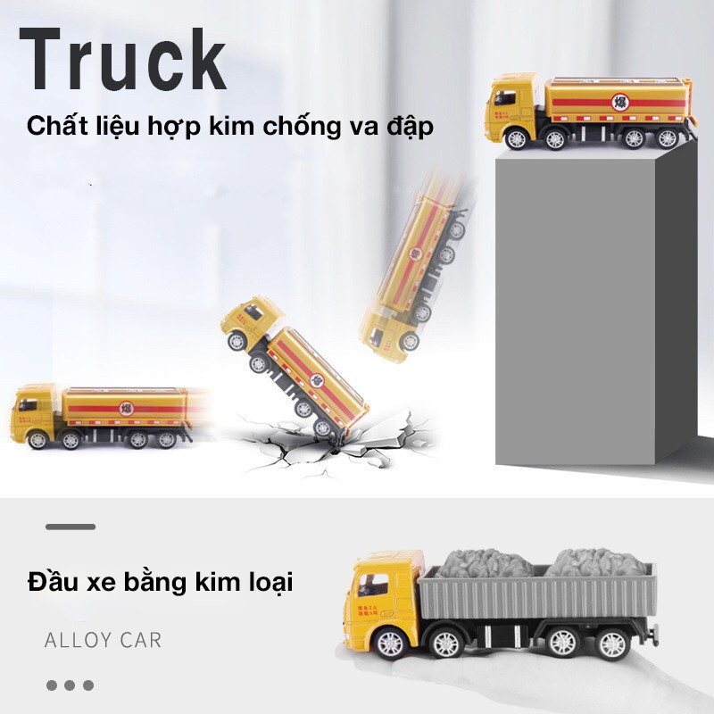 Tuyển tập xe đồ chơi mô hình công trình xây đựng cho bé bằng kim loại và nhựa (bản nâng cấp) đep và vô cùng bền bỉ