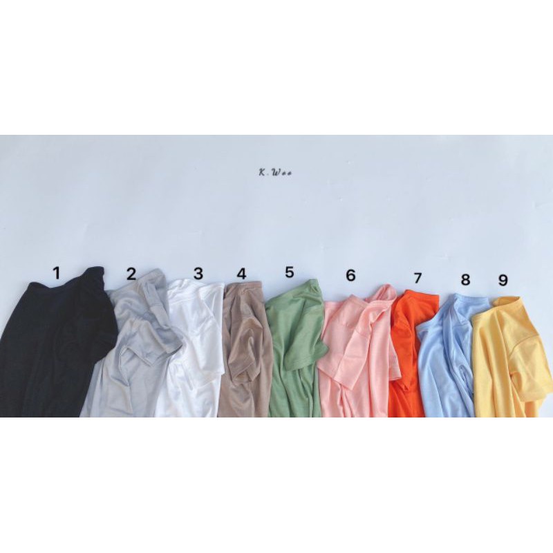 Áo Tay Ngắn Thun Lạnh, Áo Thun Trơn Bé Trai/ Bé Gái (7-17kg)