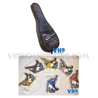 Combo Bao da Ukulele 3 lớp + Capo Ukulele thép chống gỉ