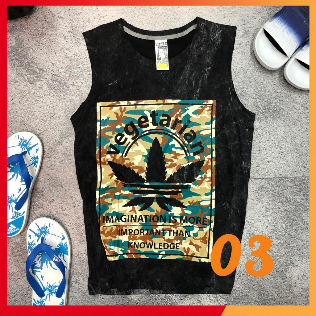 FREESHIP - Áo tanktop nam nữ thái lan tập gym chất cotton mát in hình *