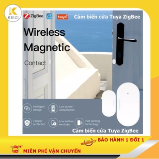 Cảm biến cửa thông minh tuya smartlife zigbee gắn cửa sổ cửa ra vào