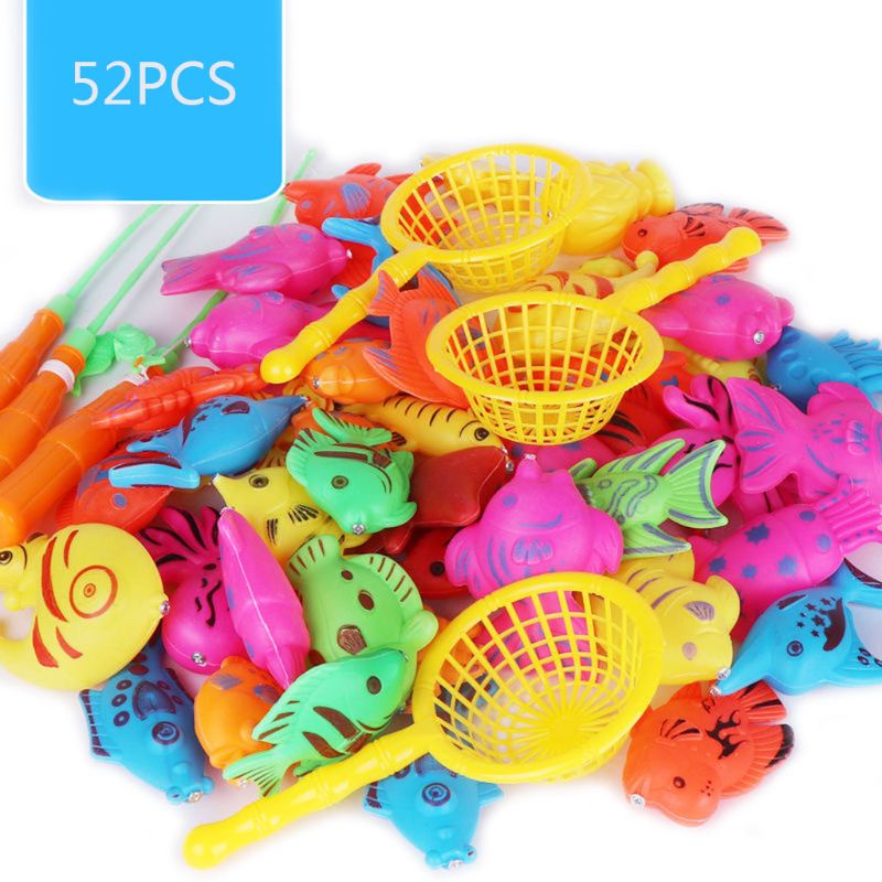 Bộ 30/52 Đồ Chơi Câu Cá Nam Châm Nhiều Màu Sắc Cho Bé