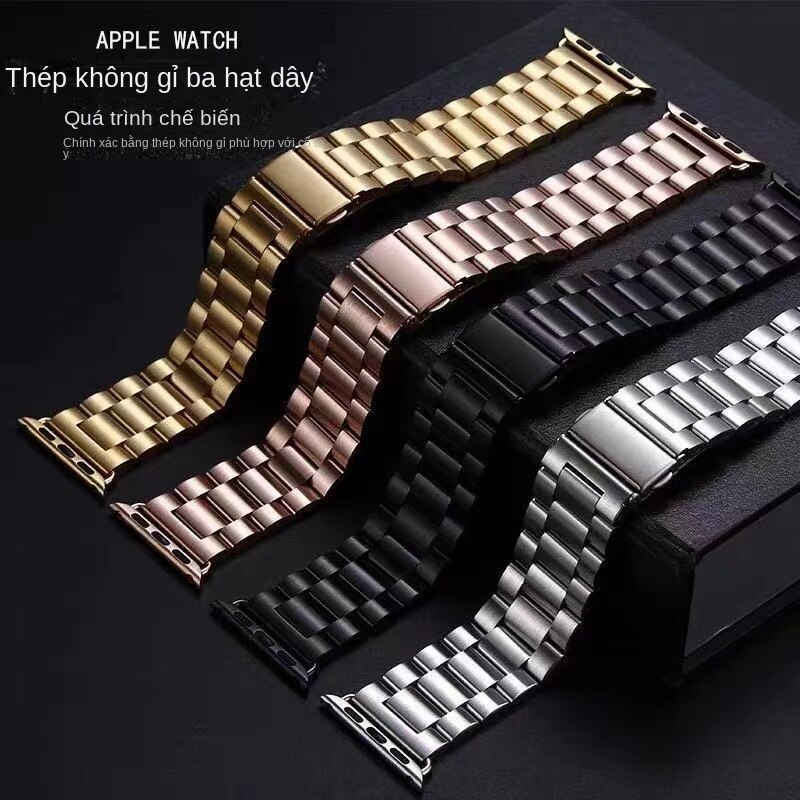 Dây đeo đồng hồ thép không gỉ thay thế thích hợp cho Apple Watch 9 8 7 6 5 4 iWatch SE 41mm 45mm 40MM 44MM Series T500