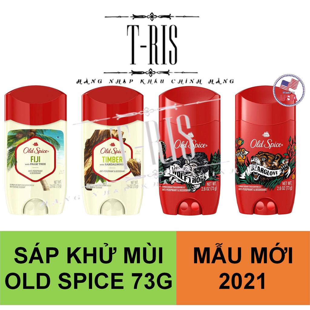 [USA] Sáp khử mùi Old Spice 73g ( Sáp ruột trắng- Khử mùi ngăn tiết mồ hôi)-Khử mùi hiệu quả- Nhập khẩu chính hãng Mỹ