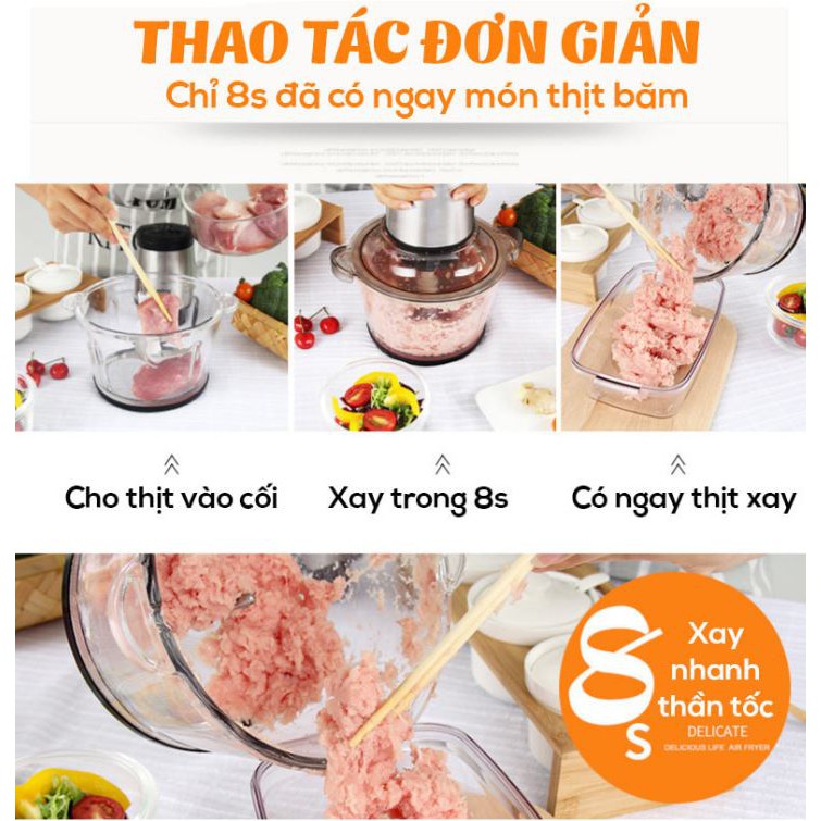 Máy xay thịt, máy xay đa năng B.COOK - Cối lớn, máy khỏe