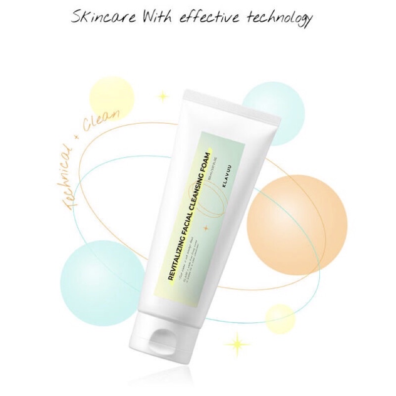 Sữa rửa mặt tái tạo da KLAVUU Revitalizing Facial Cleansing Foam loại bỏ bụi bẩn và dưỡng trắng da 150ml KCL001